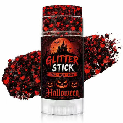 🔥1 kaufen, 1 gratis erhalten🎃Halloween Glitzer-Stick für Gesicht, Haar & Körper, glitzerndes Make-up-Accessoire